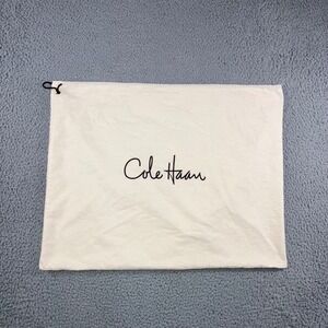 Cole Haan Dust Bag Canvas Drawstring Pouch for Shoes or Accessories Cream